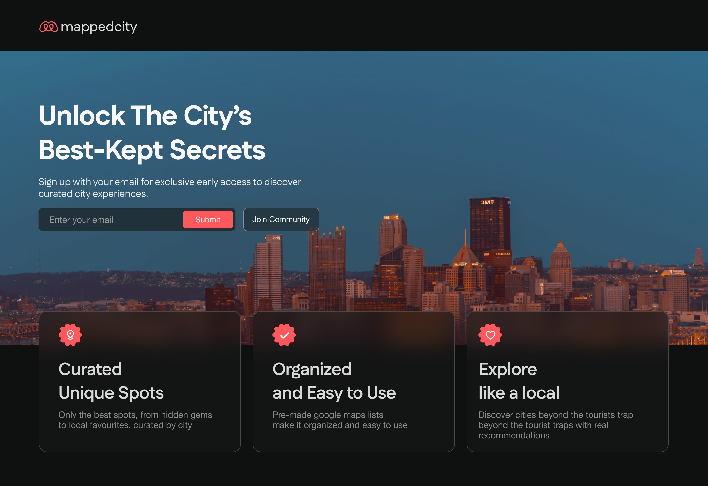 Mapped City — Travel · Web design case study by UXHAMZA (Hamza Shabbir), UI/UX product designer